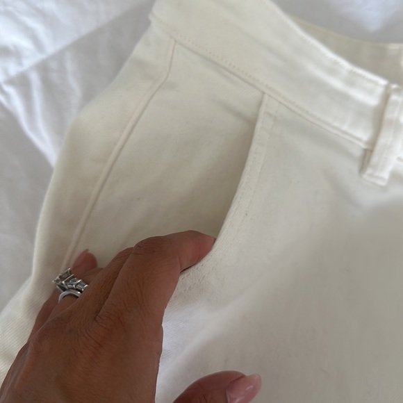 EVERLANE The Straight-Leg Crop Sz 12 Regular in Bone Cream Stretch cropped. - Picture 8 of 15